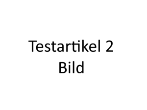 Testartikel mit einem Bild